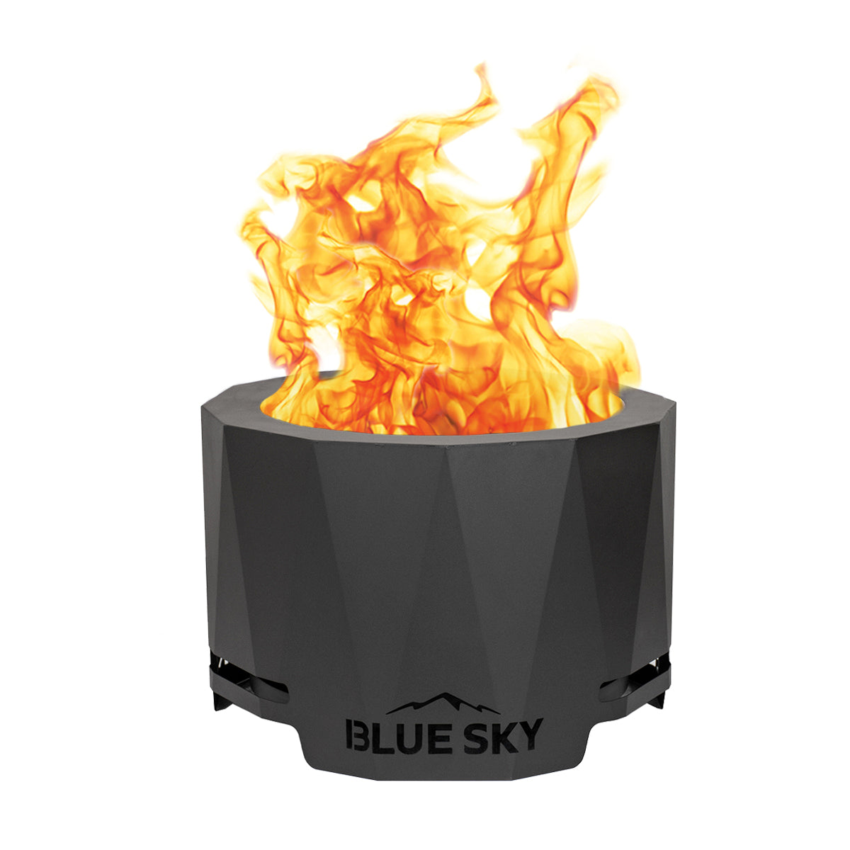 The Peak Smokeless Patio Fire Pit With Spark Screen And Screen Lift Blue Sky Outdoor Living 5502